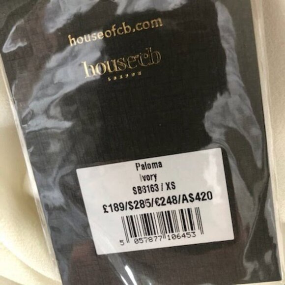 NWT HOUSE OF CB Paloma Ivory Corset Sleeveless Mermaid Gown XS MSRP $285 - Picture 10 of 13